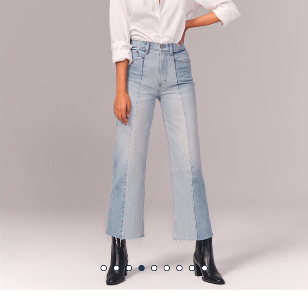 NWT Abercrombie Ultra High Rise Cropped Wide Leg